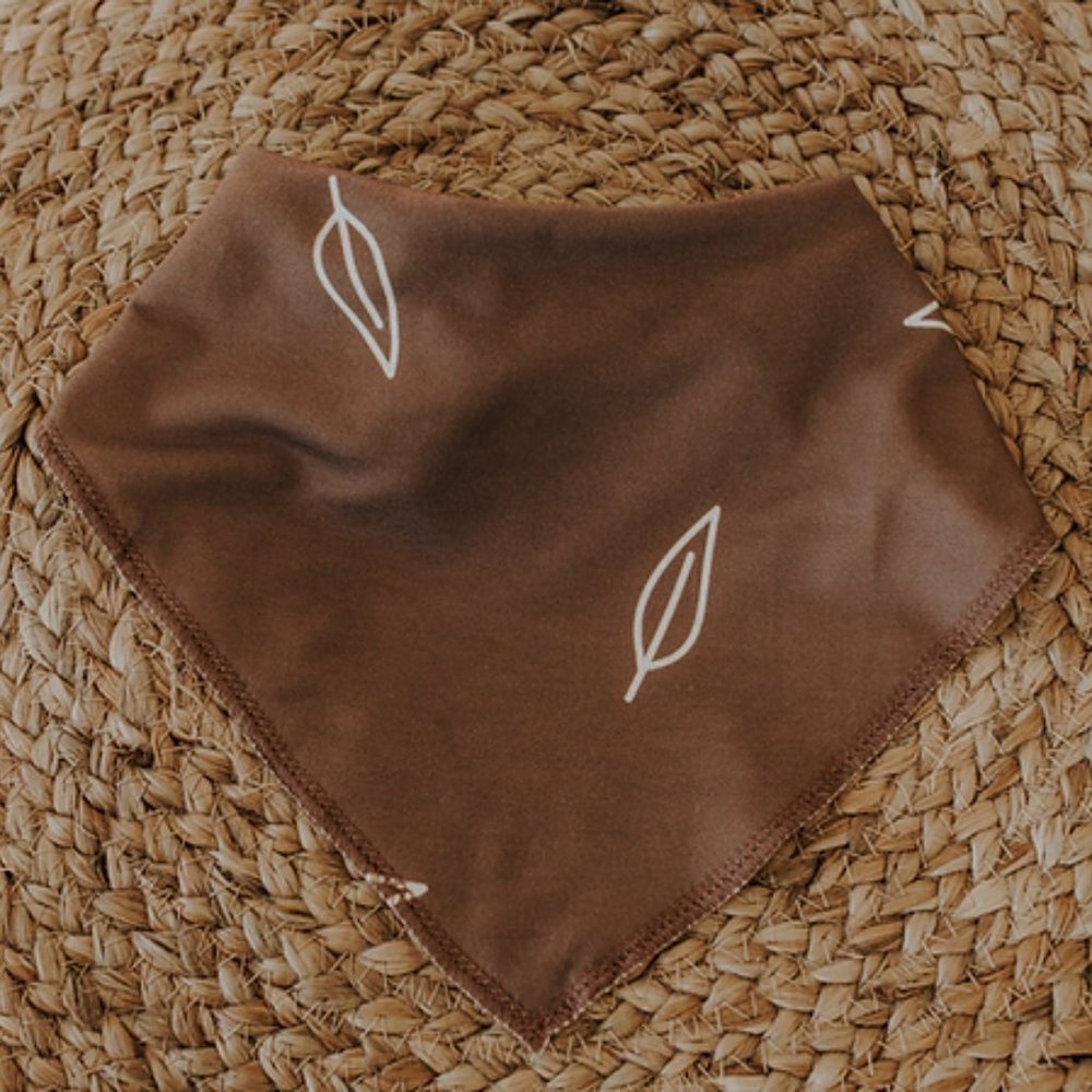 Brown leaves bibs size 0-2 years old - Collection Mini Coco